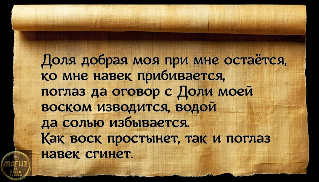 Самосглаз - заговор при отливке воском